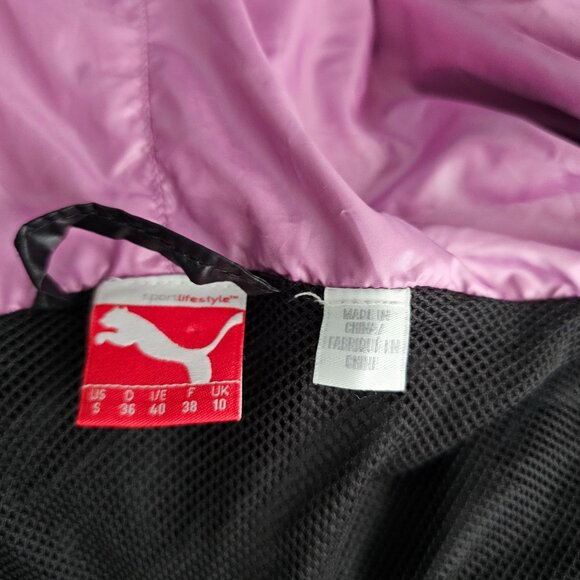 Puma Sports Lifestyle Women's Black/Pink Running Outdoor Winbreaker Jacket Small - Picture 9 of 16